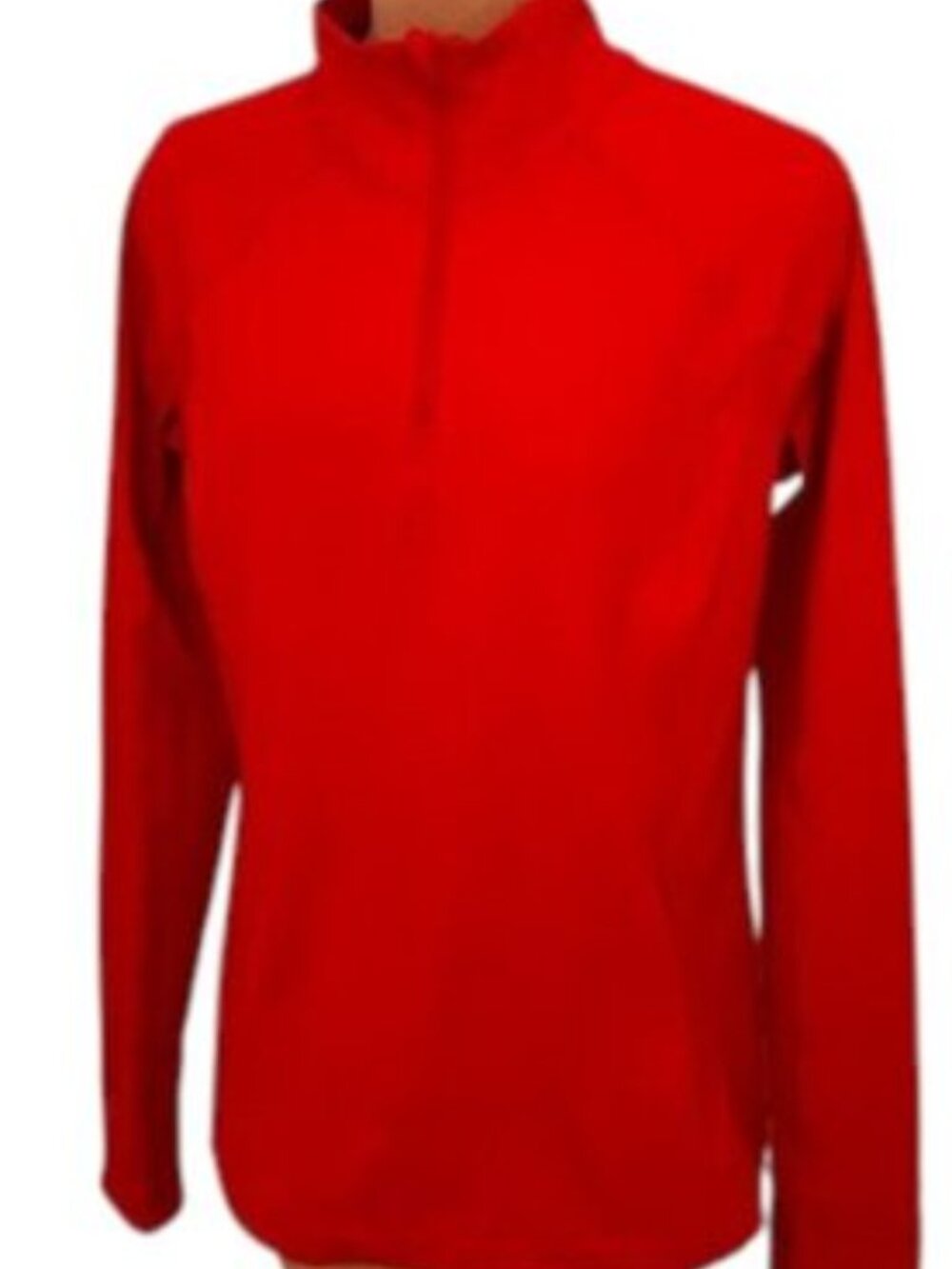 Athleta Rainier Quarter Zip Pullover Red Thumbhole Running Top Medium